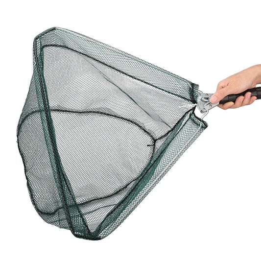 Telescopic Fishing Net Pole Extending and Folding.