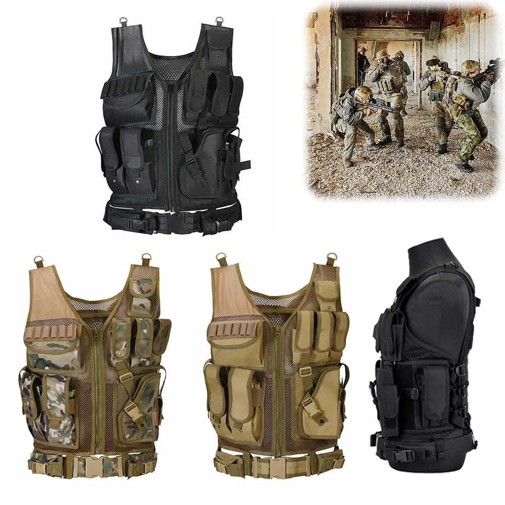Nylon Hunting Vest Adjustable Multi-Pocket.