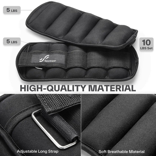 Adjustable Ankle Weights 1Pair,Unisex