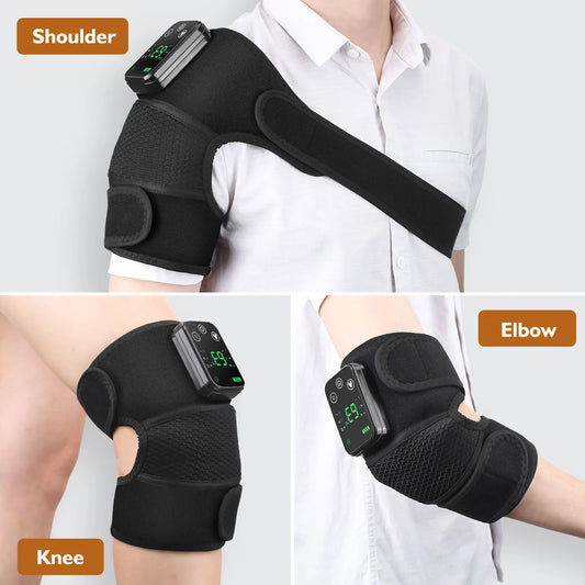 3 in 1 Shoulder,Knee and Elbow Heated Vibration Massager Pad