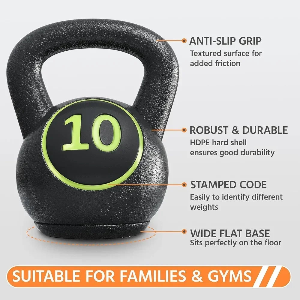 Kettle Bell, Training Set 5lb, 10lb, 15lb, 20lb