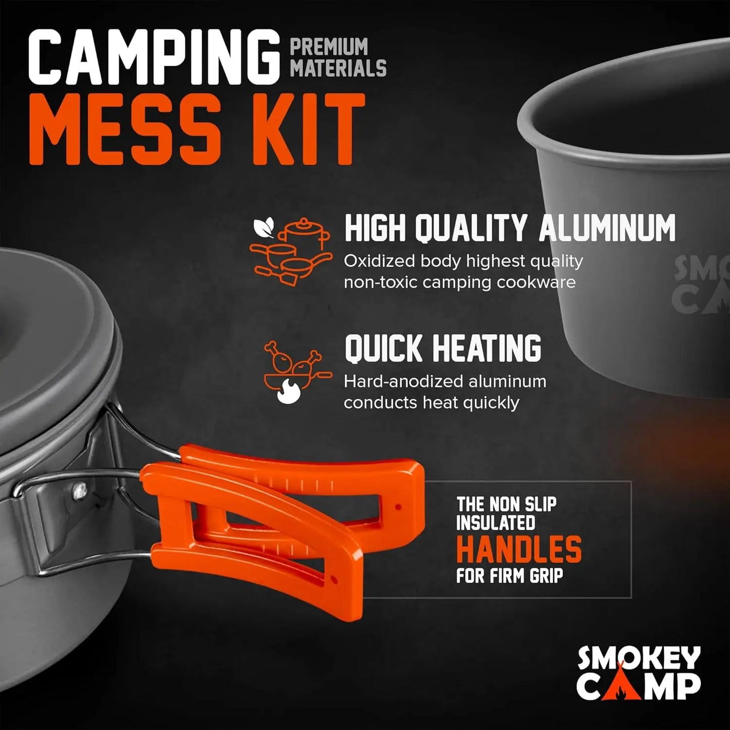 Camping Cookware Mess Kit Set