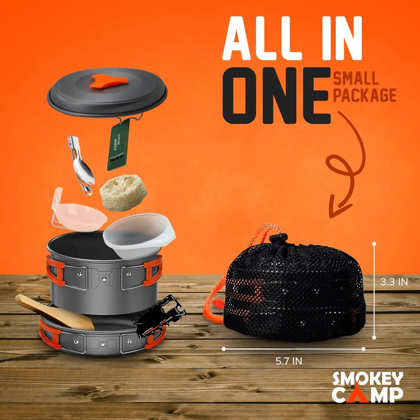 Camping Cookware Mess Kit Set