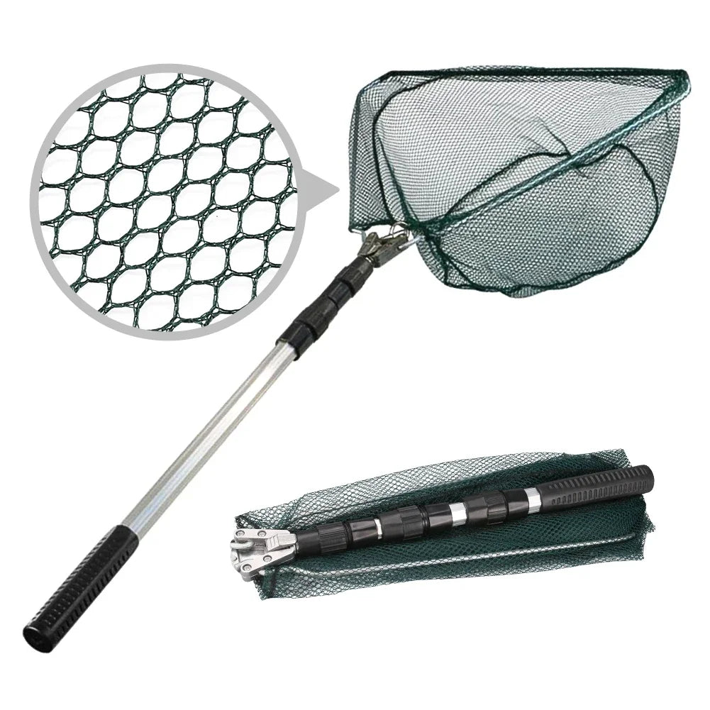 extendable pole fishing net Aluminum Fishing Net Telescoping Foldable and Retractable Pole for cat – RCWSportingGoods