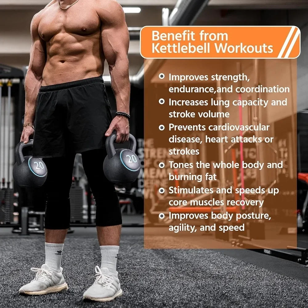 Kettle Bell, Training Set 5lb, 10lb, 15lb, 20lb