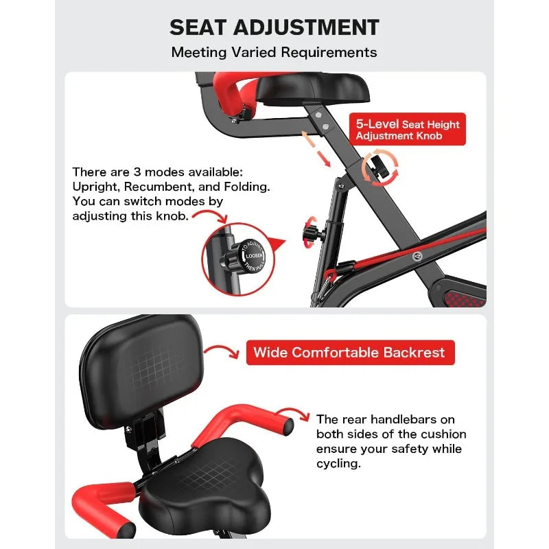 Folding Exercise Bike Stationary Machine