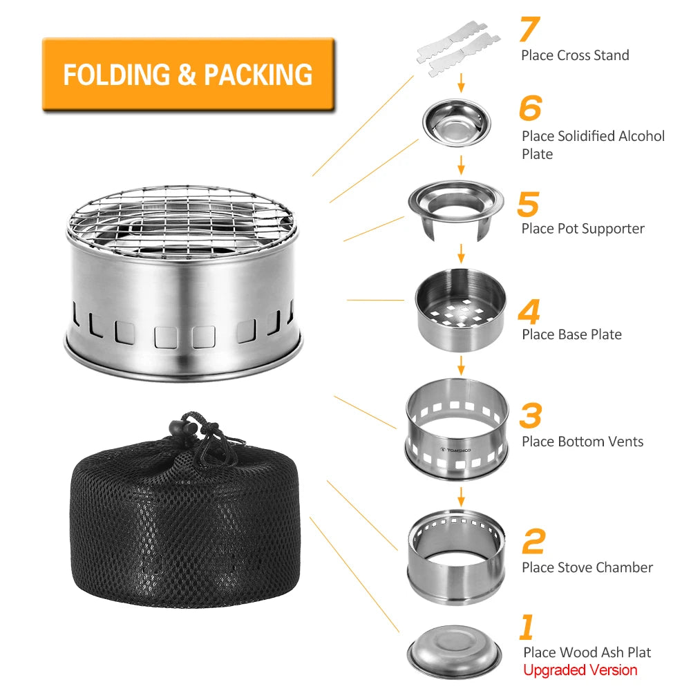 Portable Folding Wood Burning Stove