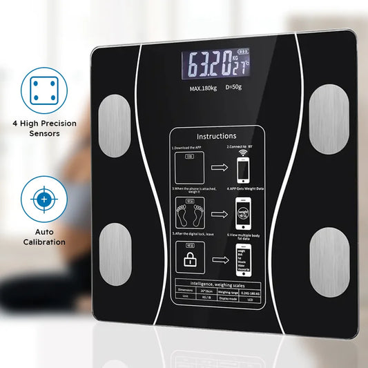 Smart Wireless Digital Body composition Fat Scale LED.