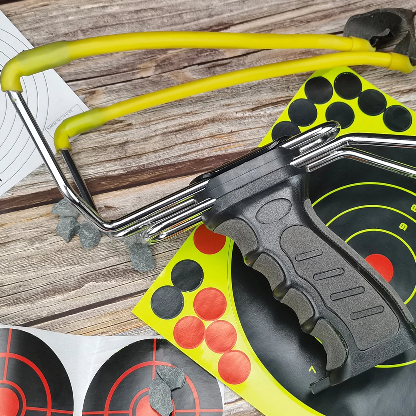 Folding Rubberized Hunting Sling Shot
