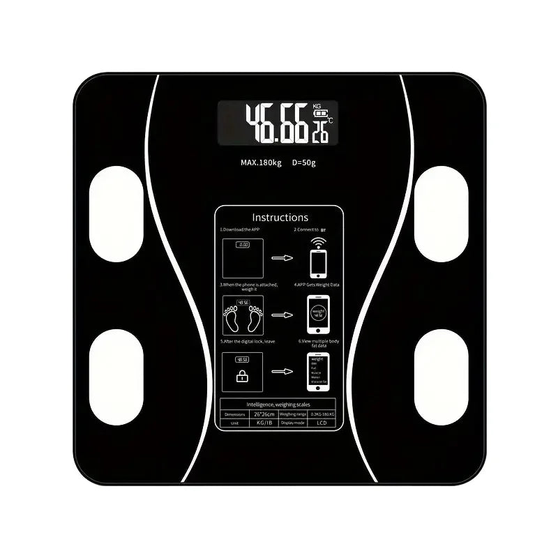 Smart Wireless Digital Body composition Fat Scale LED.
