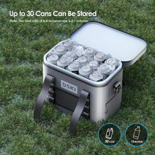 Foldable, leak proof, soft surface cooler