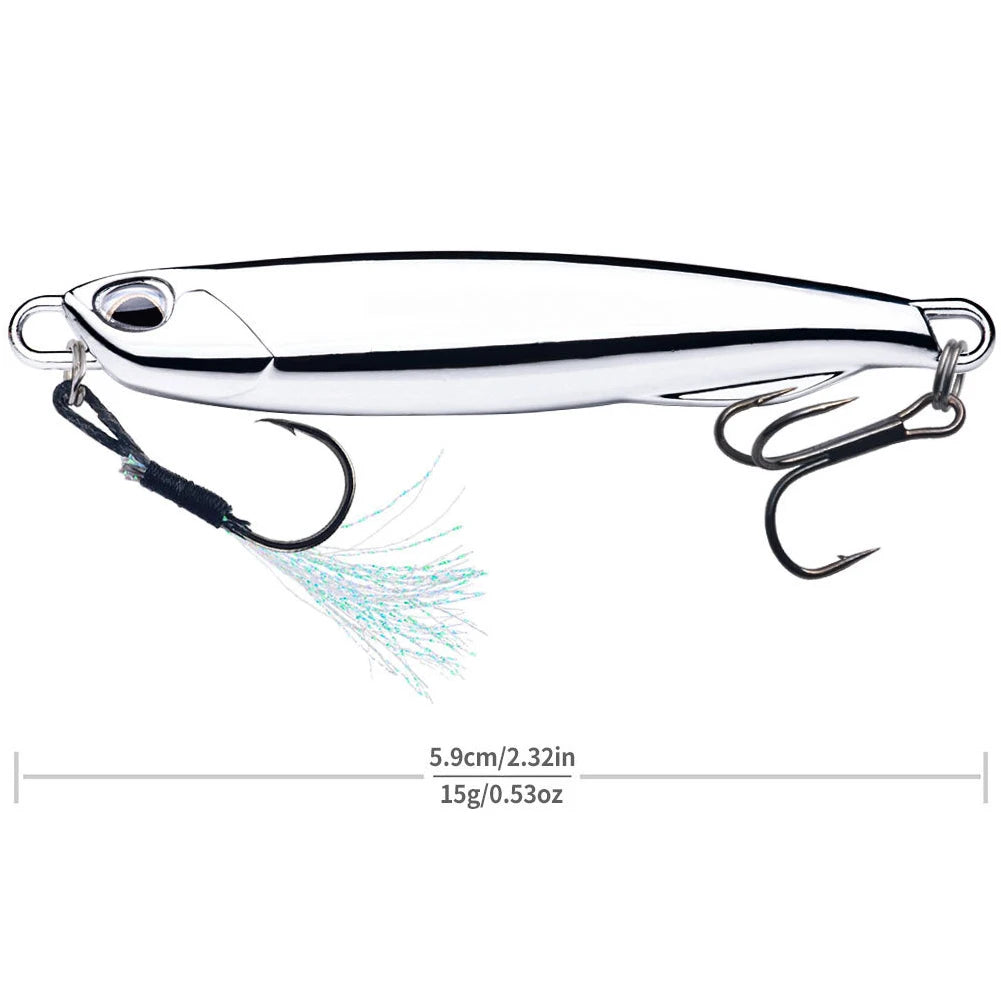 1-5PCS Metal Jig Fishing Lure Weights