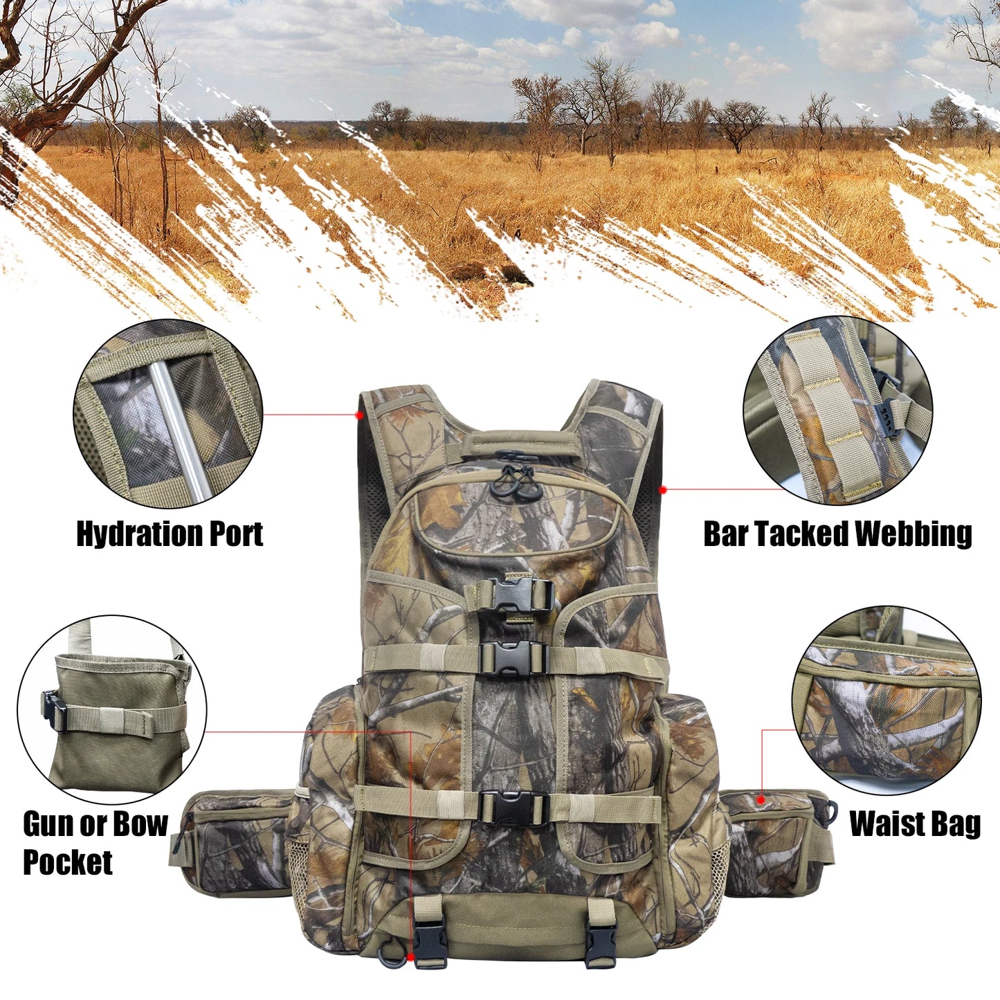 35L Hunting Backpack Camo