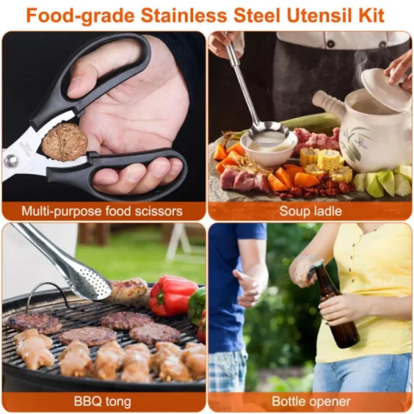 19pcs Cookware set with Storage Bag