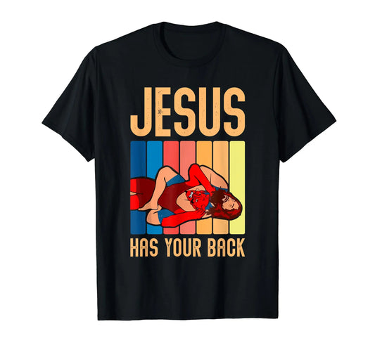 Jesus Has Your Back Vintage Wrestling T-Shirt
