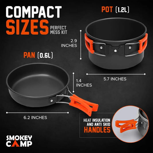 Camping Cookware Mess Kit Set