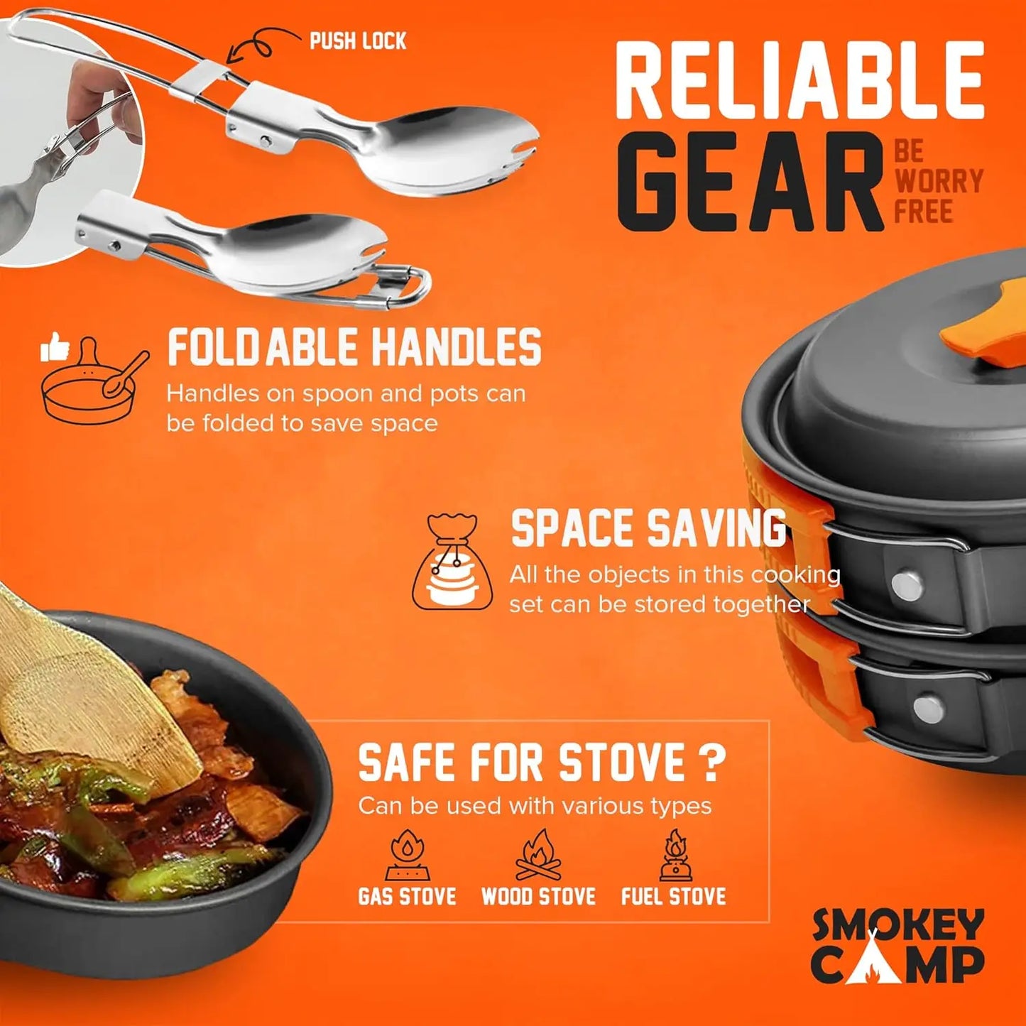 Camping Cookware Mess Kit Set