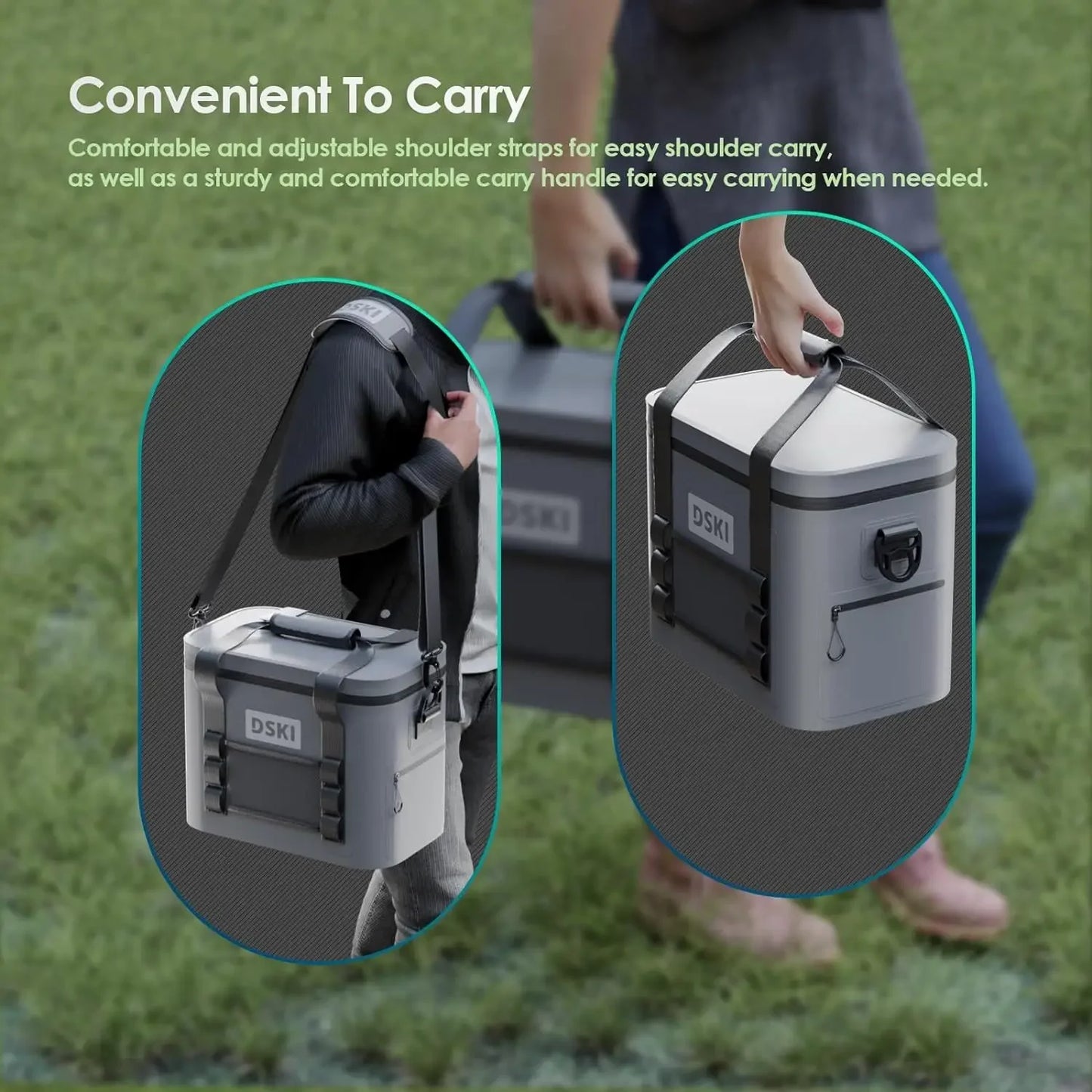 Foldable, leak proof, soft surface cooler