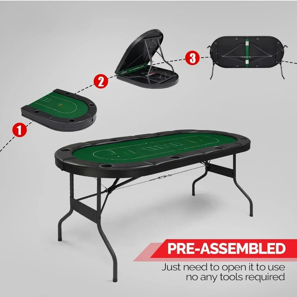 8 Player Texas Holdem Poker Table.