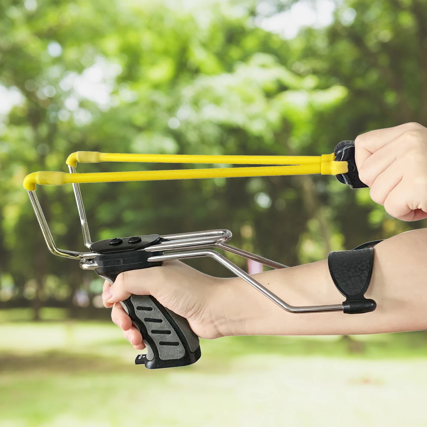 Folding Rubberized Hunting Sling Shot