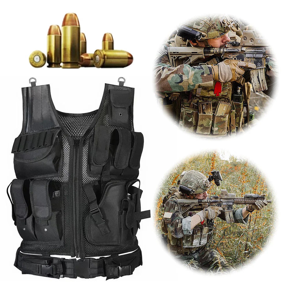 Nylon Hunting Vest Adjustable Multi-Pocket.