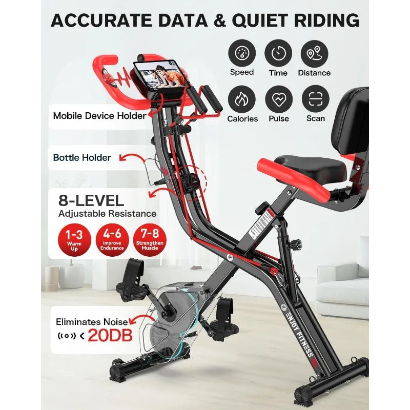 Folding Exercise Bike Stationary Machine