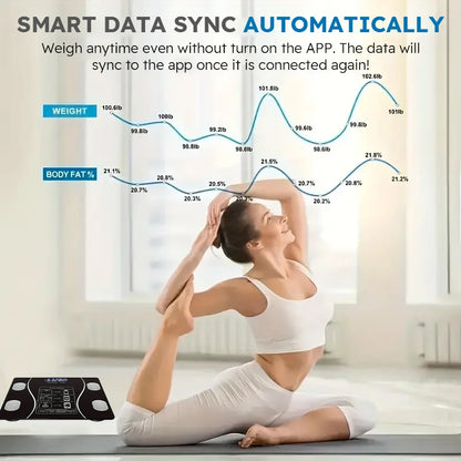 Smart Wireless Digital Body composition Fat Scale LED.