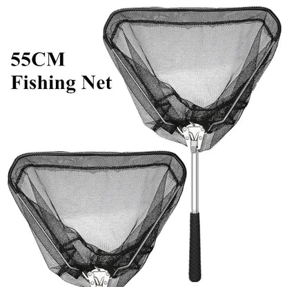 Telescopic Fishing Net Pole Extending and Folding.