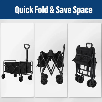 Handcart with Foldable Wheels
