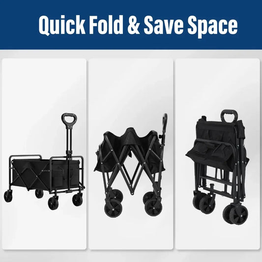 Handcart with Foldable Wheels