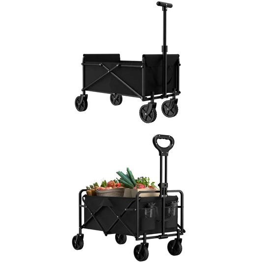 Handcart with Foldable Wheels