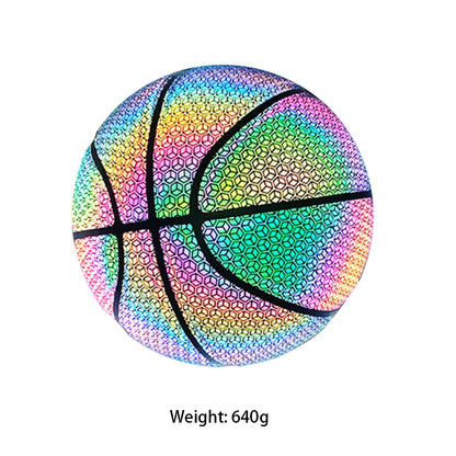 Size 7 Reflective Leather Glowing Basketball