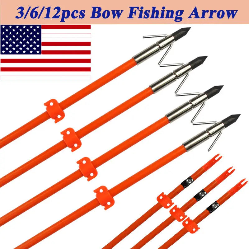 3/6/12Pcs Bow fishing Arrows