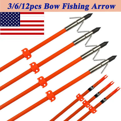 3/6/12Pcs Bow fishing Arrows