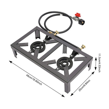 Propane Double Burner for Outdoor Cooking