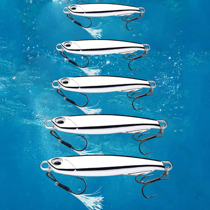 1-5PCS Metal Jig Fishing Lure Weights