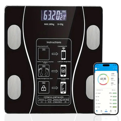 Smart Wireless Digital Body composition Fat Scale LED.