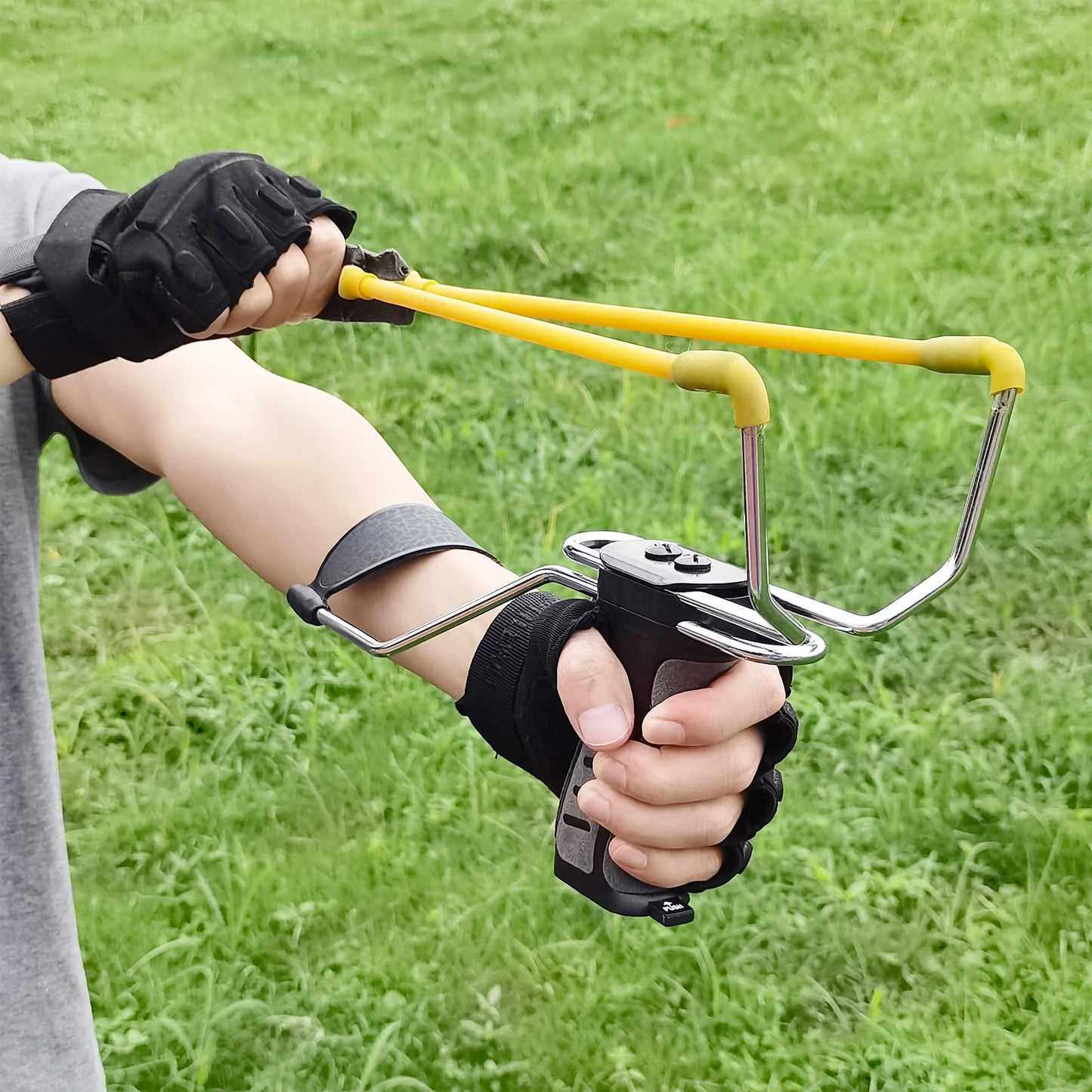 Folding Rubberized Hunting Sling Shot