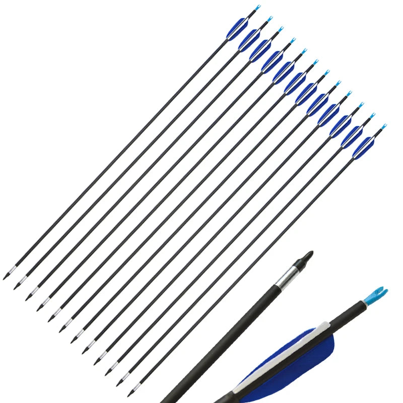 12pcs Archery Mixed Carbon Arrow