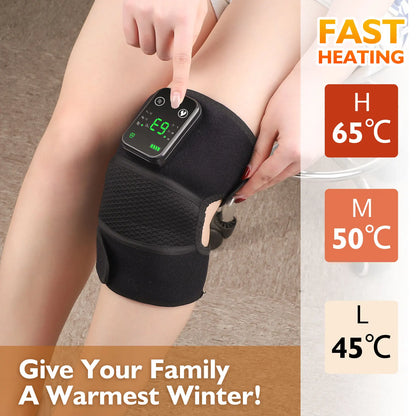 3 in 1 Shoulder,Knee and Elbow Heated Vibration Massager Pad