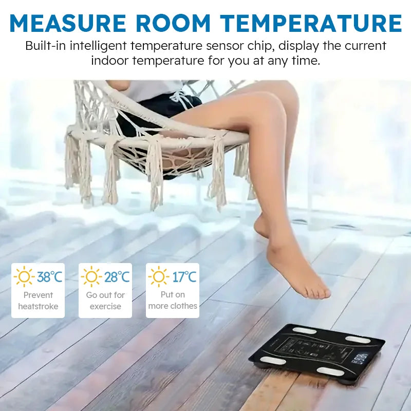 Smart Wireless Digital Body composition Fat Scale LED.