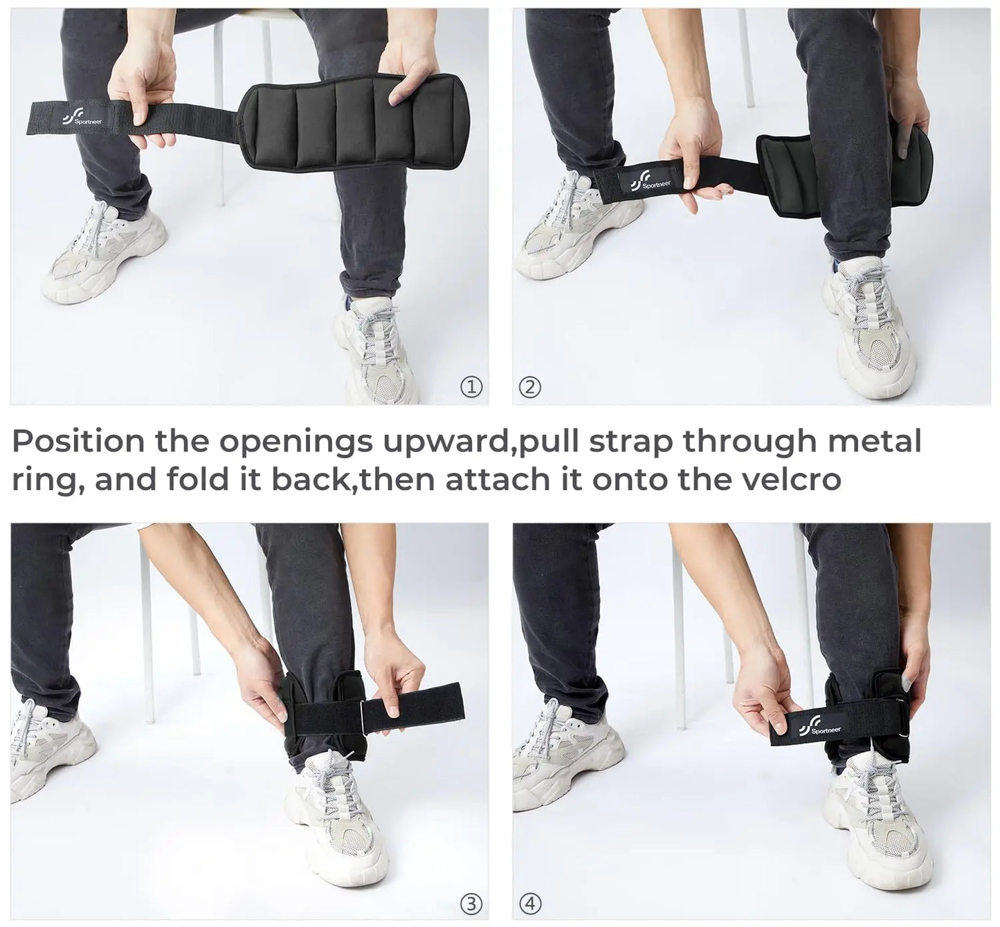 Adjustable Ankle Weights 1Pair,Unisex