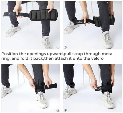 Adjustable Ankle Weights 1Pair,Unisex