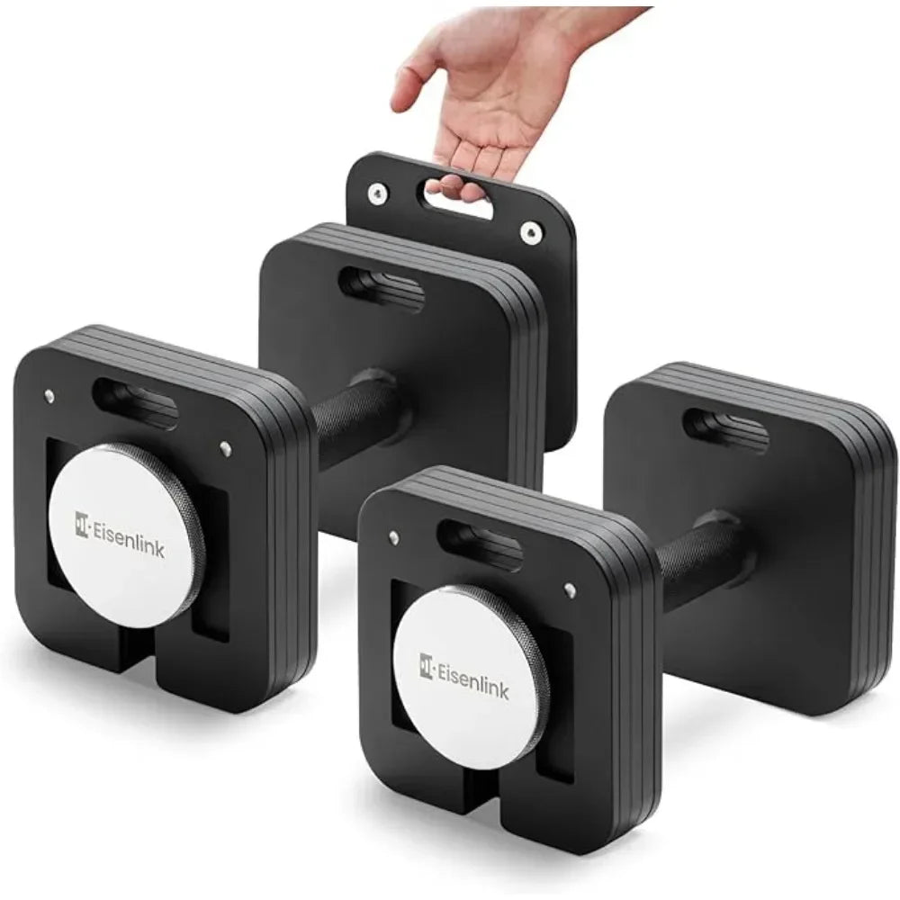 Adjustable Dumbbell 10-50lb, 5lb Increments, for Home Gym.
