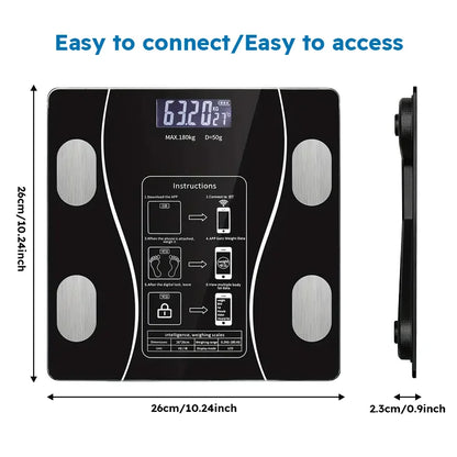 Smart Wireless Digital Body composition Fat Scale LED.